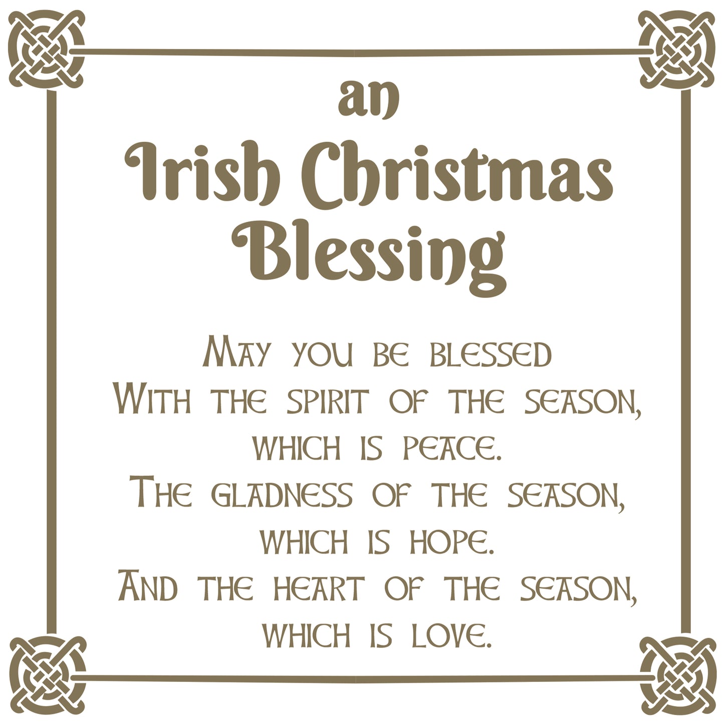 An Irish Christmas Blessing AWARE