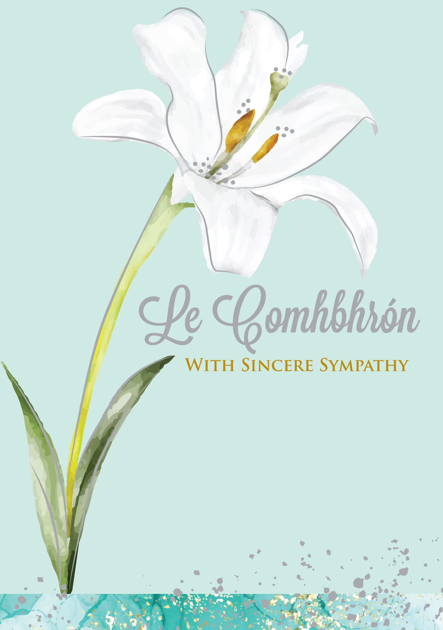 Lily With sincere sympathy card