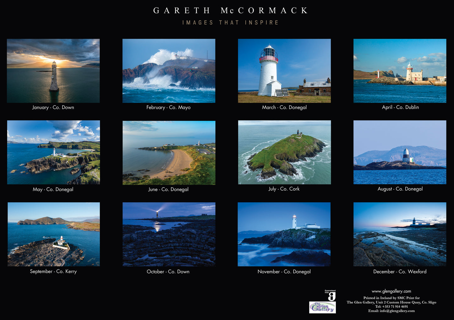 Lighthouses of Ireland Calendar 2026