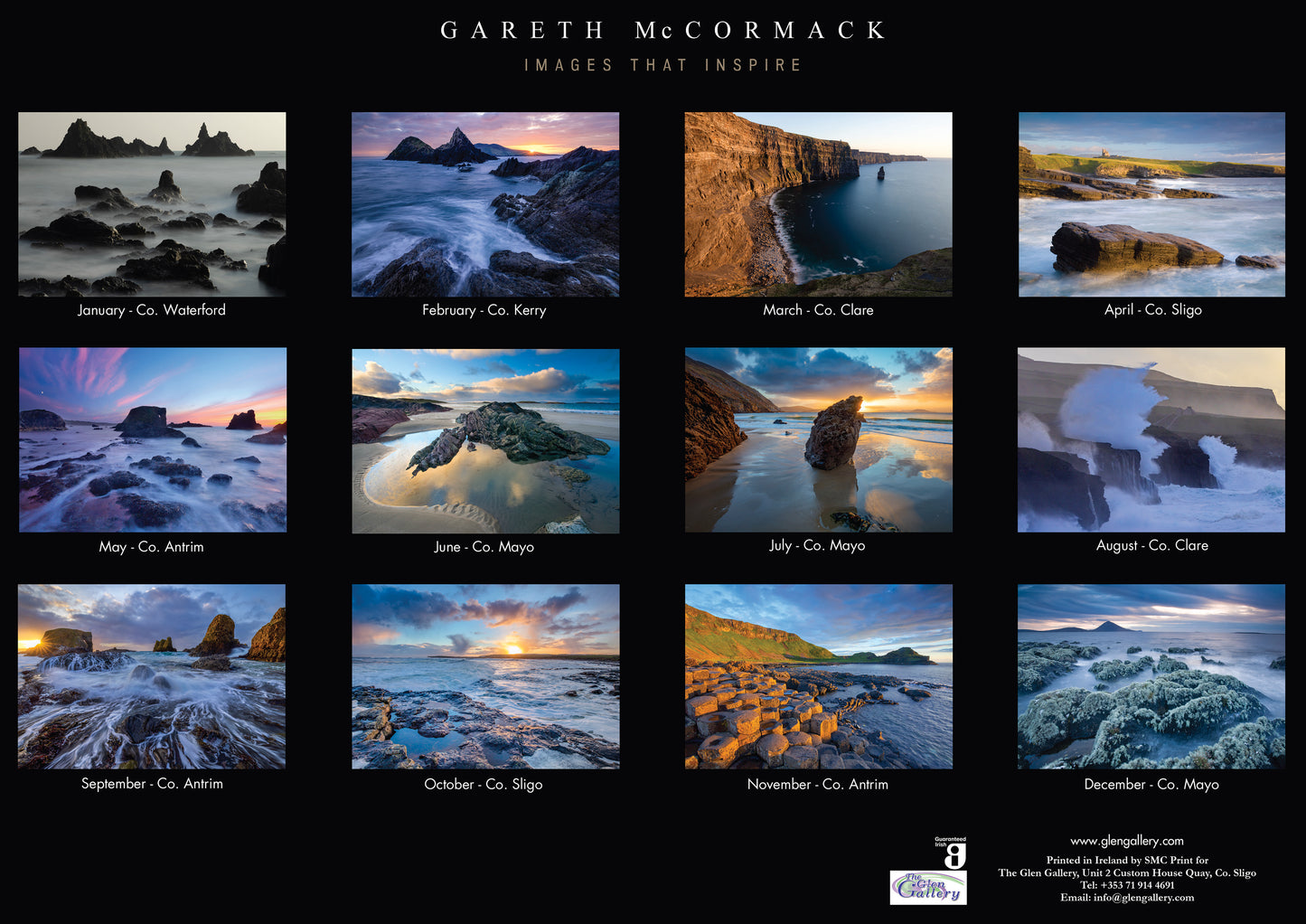Seascapes of Ireland 2026 Calendar