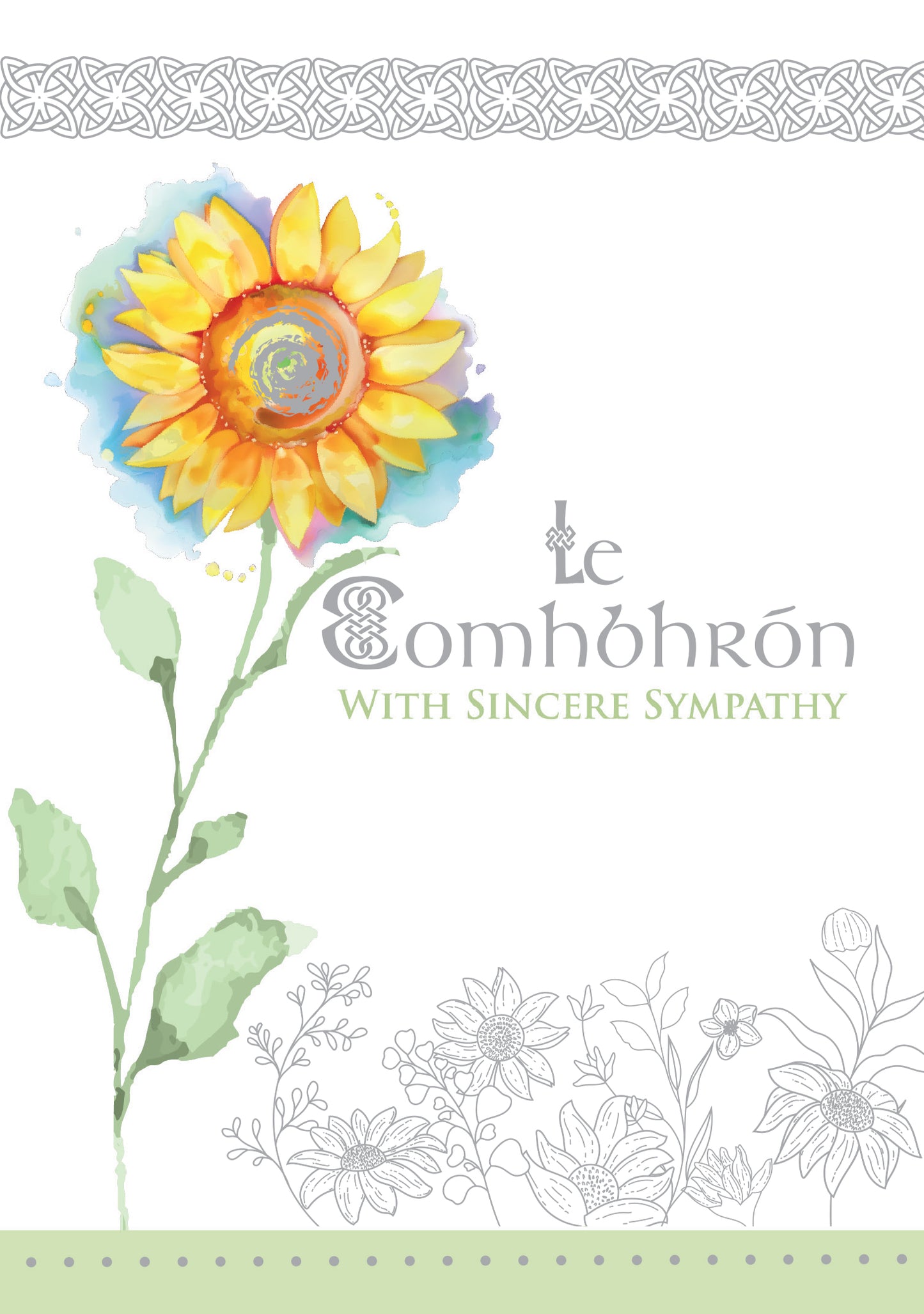 Sunflower Sympathy card