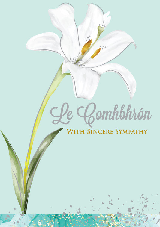 Lily With sincere sympathy card