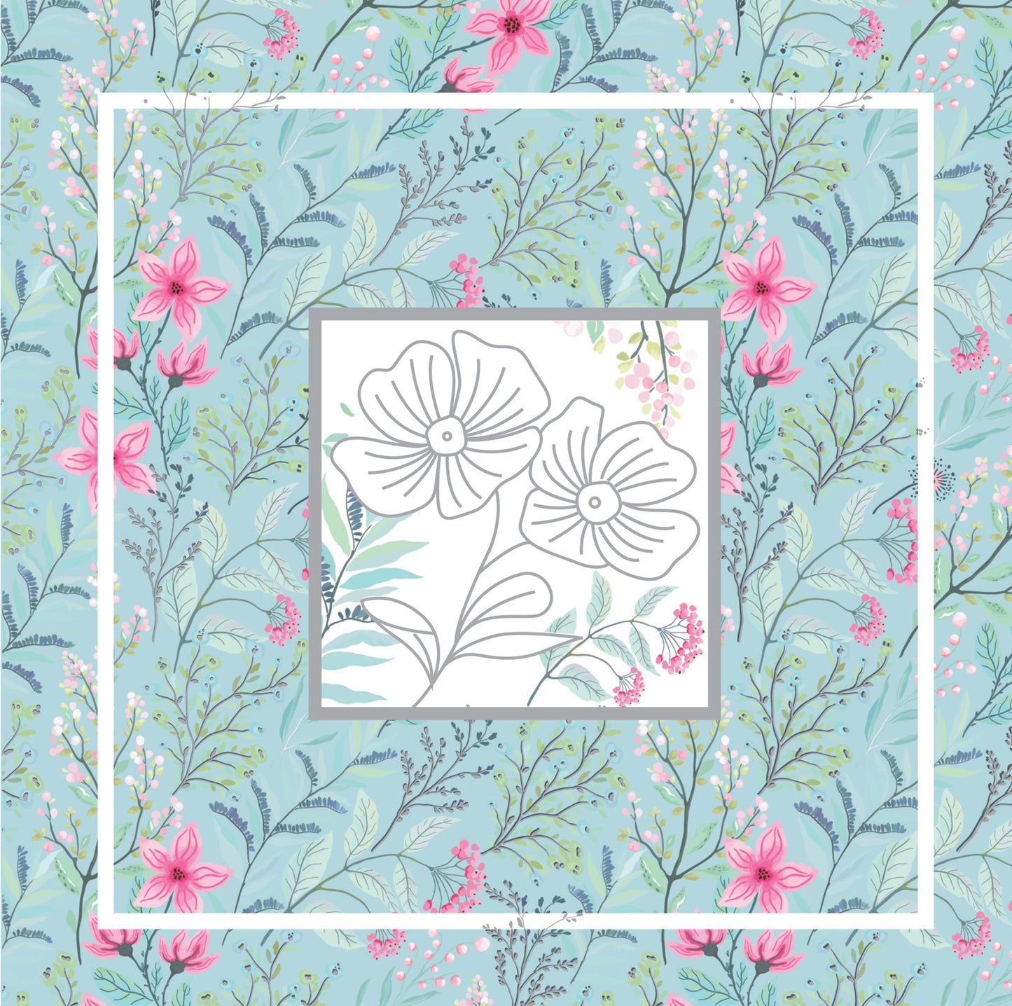 Garden flowers notelets