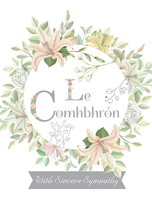 Le Comhbhrón Sympathy card