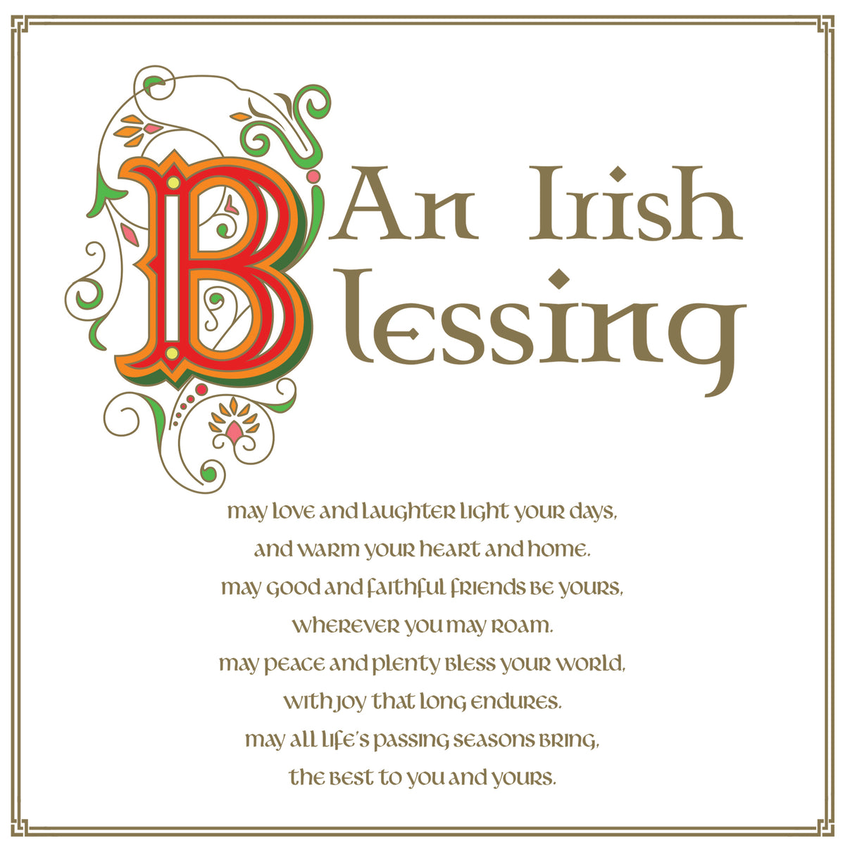 An Irish Blessing Celtic card – The Glen Gallery Ltd