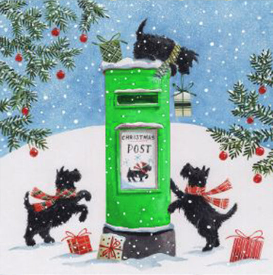 Dogs posting cards, St Vincent De Paul Charity Christmas Cards